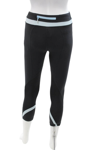 Lululemon Women Capri Leggings Black Nylon Blend Zip Size 4