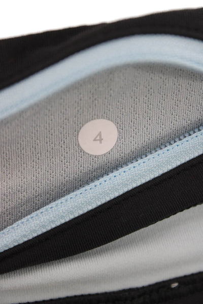 Lululemon Women Capri Leggings Black Nylon Blend Zip Size 4