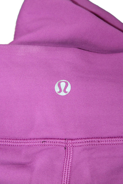 Lululemon x SoulCycle Women Capri Cropped Skull Graphic Purple Leggings Size 4