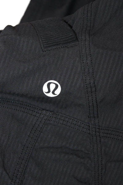 Lululemon Mens Cargo Shorts Black Drawstring Nylon Blend Inseam 20 Size 10