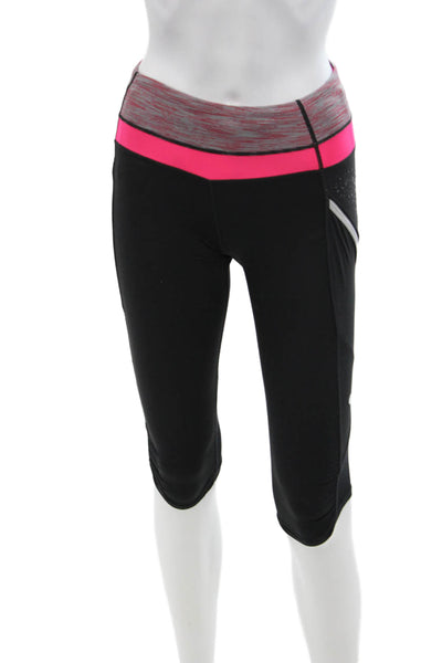 Lululemon Womens Capri Leggings Black Nylon Blend Zip Size 4