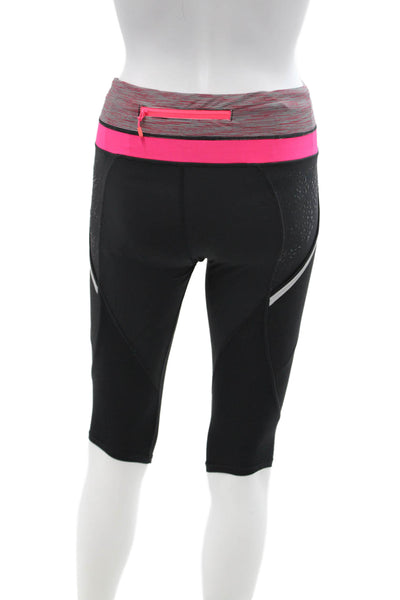 Lululemon Womens Capri Leggings Black Nylon Blend Zip Size 4