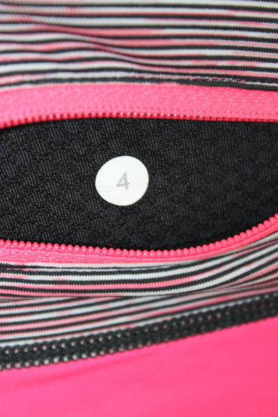 Lululemon Womens Capri Leggings Black Nylon Blend Zip Size 4
