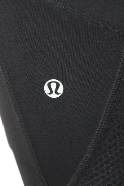 Lululemon Womens Capri Leggings Black Nylon Blend Zip Size 4