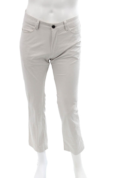 Calvin Klein Mens Cropped Chino Beige Button Closure Size 30