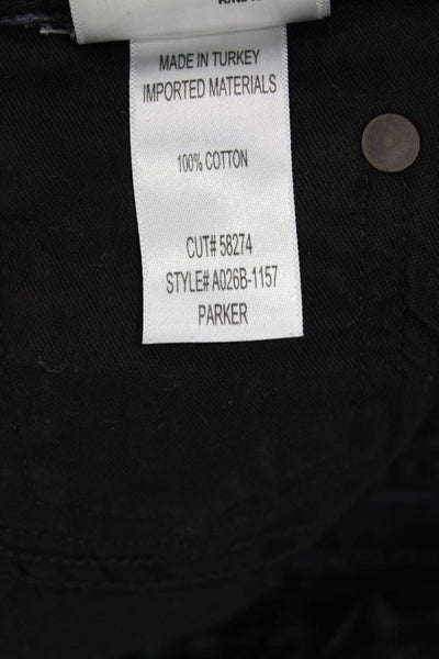 Agolde Unisex Black Cotton Beach Shorts Size 24