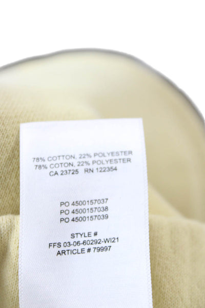 TNA Unisex Sweat Shorts Yellow Organic Cotton Drawstring Size XS