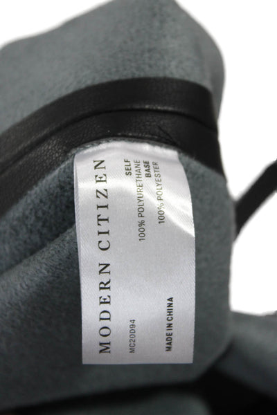 Modern Citizen Womens Sheath Dress Black Sleeveless Tie Neck PU Size XS