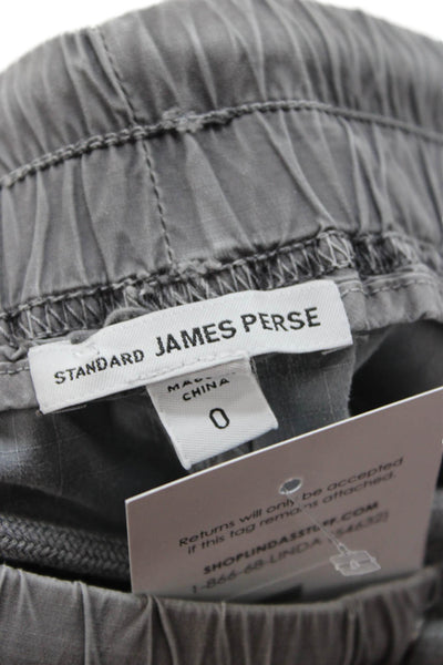 Standard James Perse Unisex Jogger Pants Gray Drawstring Cotton Size 0