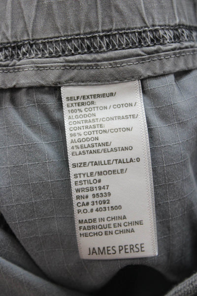 Standard James Perse Unisex Jogger Pants Gray Drawstring Cotton Size 0