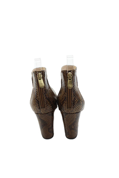 Adrienne Vittadini Womens Snakeskin Print Nieves Pumps Brown Size 9 Medium