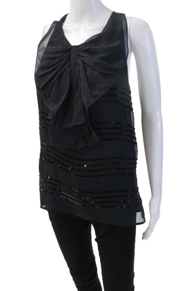 RED Valentino Womens Black Nylon Blend Tank Size S