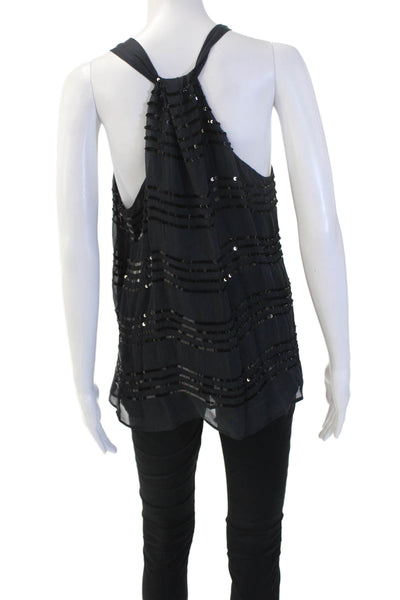 RED Valentino Womens Black Nylon Blend Tank Size S