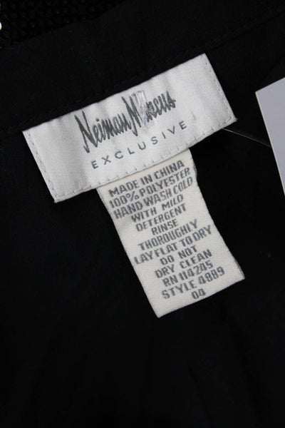 Neiman Marcus Women Dress Pants Black Polyester Hook and Eye Size 4