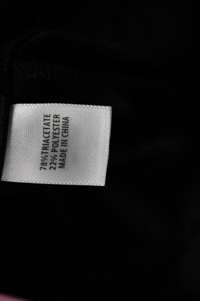 St. John Caviar Women Ankle Cropped Dress Pants Black Zip 78% Triacetate Size 4