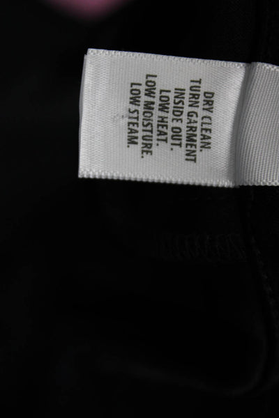 St. John Caviar Women Ankle Cropped Dress Pants Black Zip 78% Triacetate Size 4