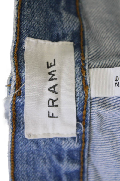 Frame Womens Light Blue Cropped Boyfriend Jeans Size 26