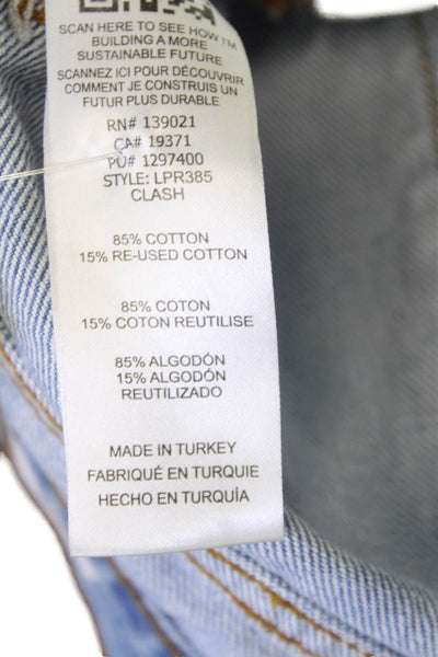 Frame Womens Light Blue Cropped Boyfriend Jeans Size 26