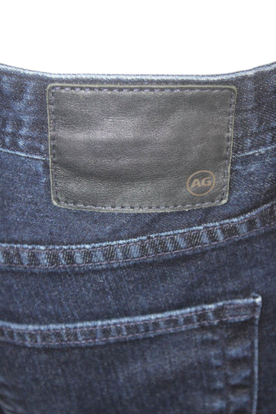 AG Adriano Goldschmied Mens Skinny Straight Jeans Dark Blue Button Size 32