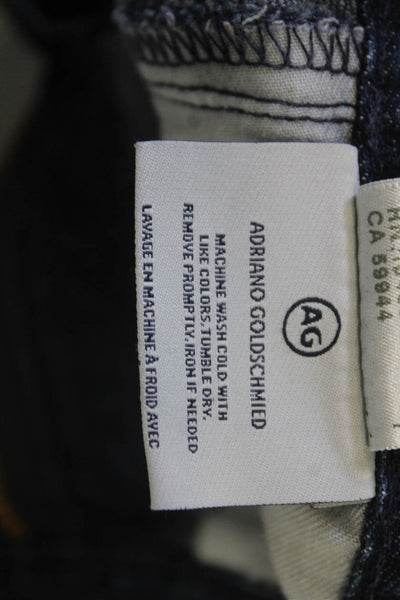 AG Adriano Goldschmied Mens Skinny Straight Jeans Dark Blue Button Size 32