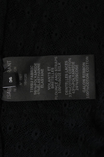 Isabel Marant Womens Black Square Neck Sleeveless Maxi Dress Size 38