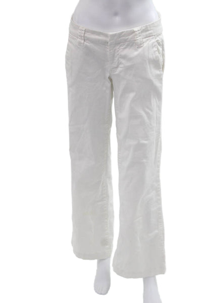 Standard James Perse Women Chino Pants White Button Closure Size 28