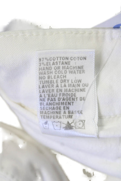 Standard James Perse Women Chino Pants White Button Closure Size 28