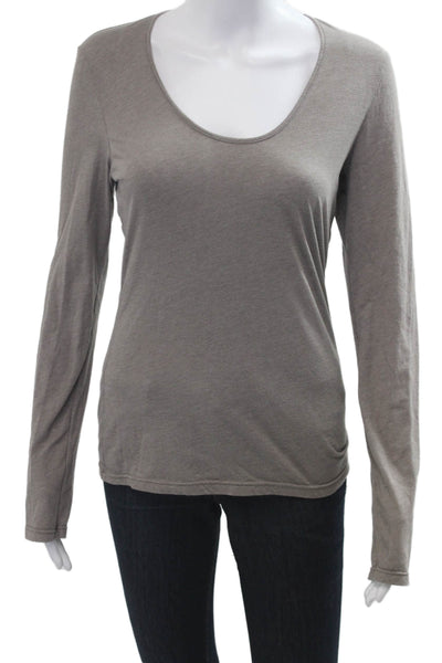 Standard James Perse Womens Long Sleeve Gray Jersey T-Shirt Size 3