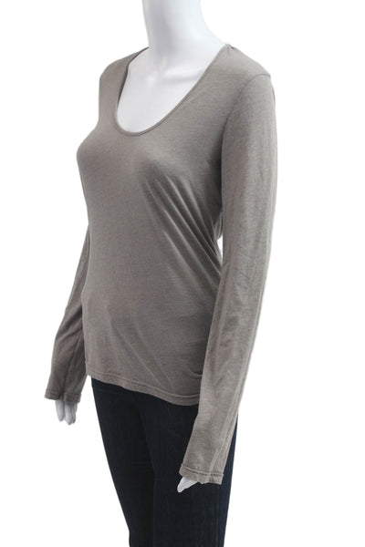 Standard James Perse Womens Long Sleeve Gray Jersey T-Shirt Size 3