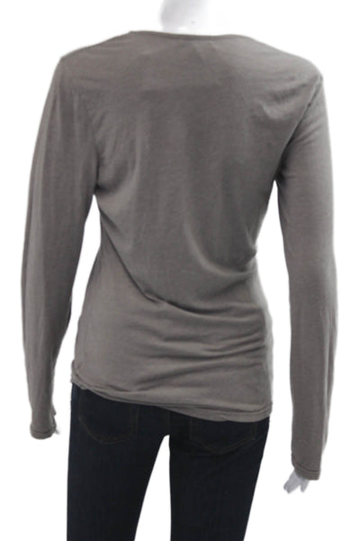 Standard James Perse Womens Long Sleeve Gray Jersey T-Shirt Size 3