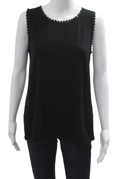 Halogen Women Basic Black Sleeveless Tank 93% Viscose 7% Spandex Size S