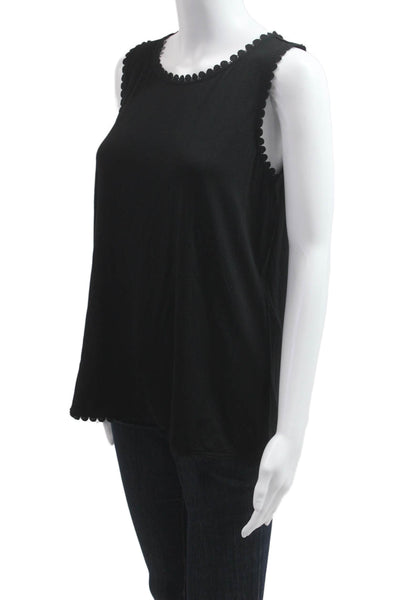 Halogen Women Basic Black Sleeveless Tank 93% Viscose 7% Spandex Size S