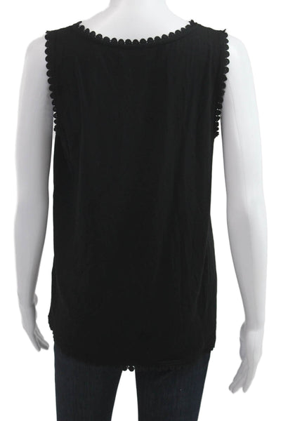 Halogen Women Basic Black Sleeveless Tank 93% Viscose 7% Spandex Size S