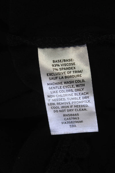 Halogen Women Basic Black Sleeveless Tank 93% Viscose 7% Spandex Size S