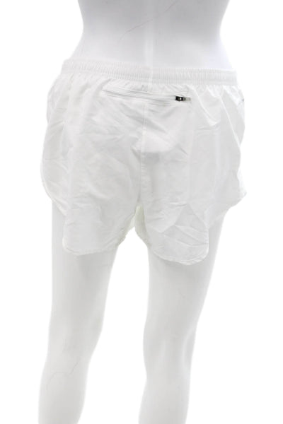 Nike Unisex Sports Nylon Blend White Zip Shorts Size M