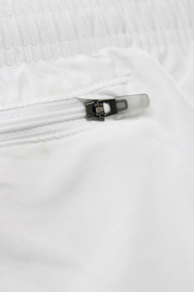 Nike Unisex Sports Nylon Blend White Zip Shorts Size M