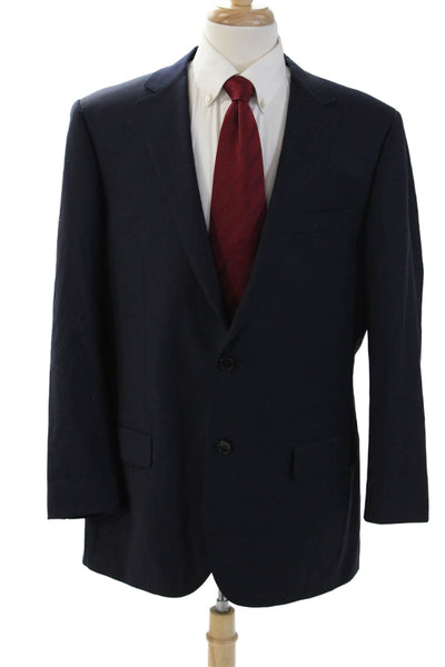 Bartorelli Mens 2 Piece Dark Blue Wool Suit Jacket Size 56