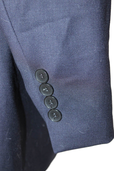 Bartorelli Mens 2 Piece Dark Blue Wool Suit Jacket Size 56