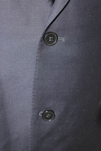 Bartorelli Mens 2 Piece Dark Blue Wool Suit Jacket Size 56