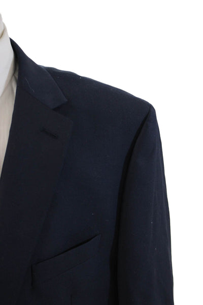 Lauren Ralph Lauren Mens Dark Blue Wool Blend Suit Jacket Size 48