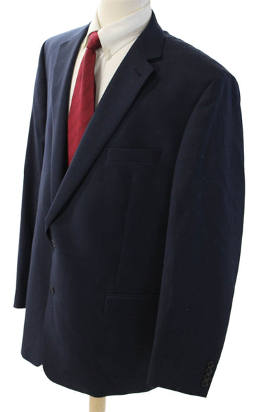 Lauren Ralph Lauren Mens Dark Blue Wool Blend Suit Jacket Size 48