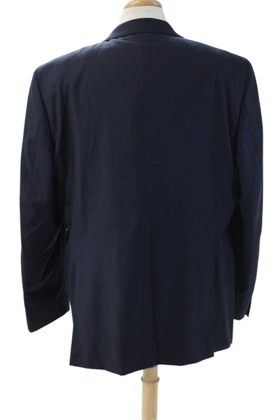 Lauren Ralph Lauren Mens Dark Blue Wool Blend Suit Jacket Size 48