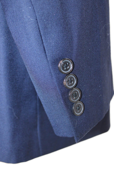 Lauren Ralph Lauren Mens Dark Blue Wool Blend Suit Jacket Size 48