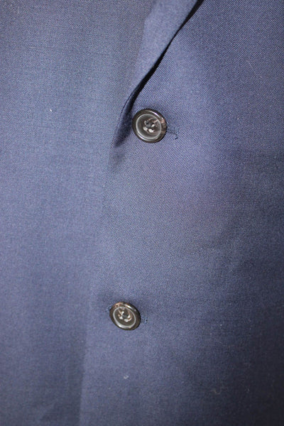 Lauren Ralph Lauren Mens Dark Blue Wool Blend Suit Jacket Size 48