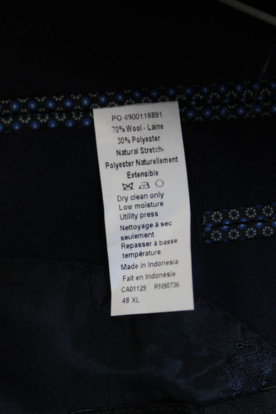 Lauren Ralph Lauren Mens Dark Blue Wool Blend Suit Jacket Size 48