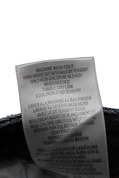 Michael Kors Womens Straight Jeans Dark Blue High Rise Button Size 8