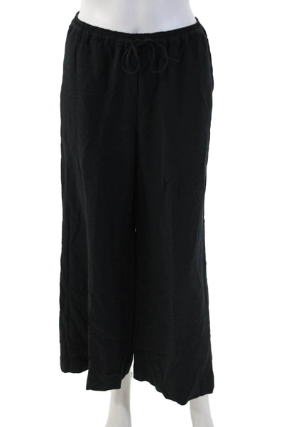J Crew Womens Pants Black Drawstring Viscose Elastane Classic Size S
