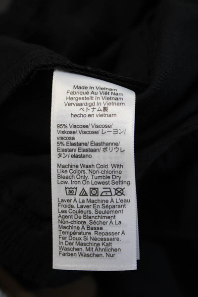 J Crew Womens Pants Black Drawstring Viscose Elastane Classic Size S