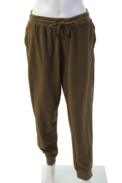 Calvin Klein Unisex Jogger Pants Brown Drawstring Polyester Size M