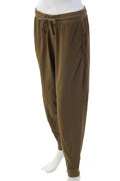 Calvin Klein Unisex Jogger Pants Brown Drawstring Polyester Size M
